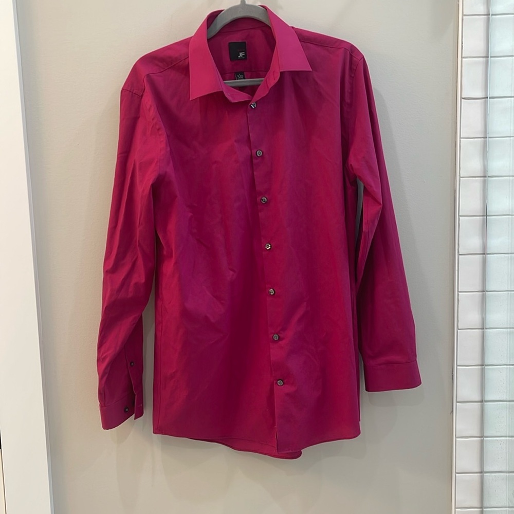J.F. Ferror Slim Fit Men dress Shirt Size L